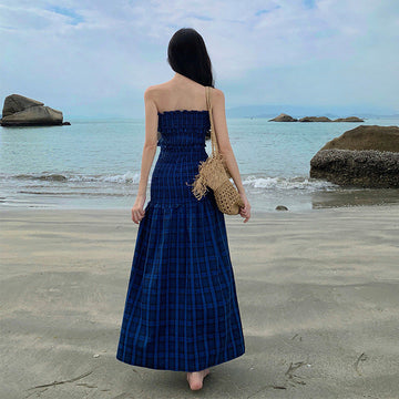 Summer New Small Design Smeared Breast Dress High-End Dress Dress Holiday Beach Dress